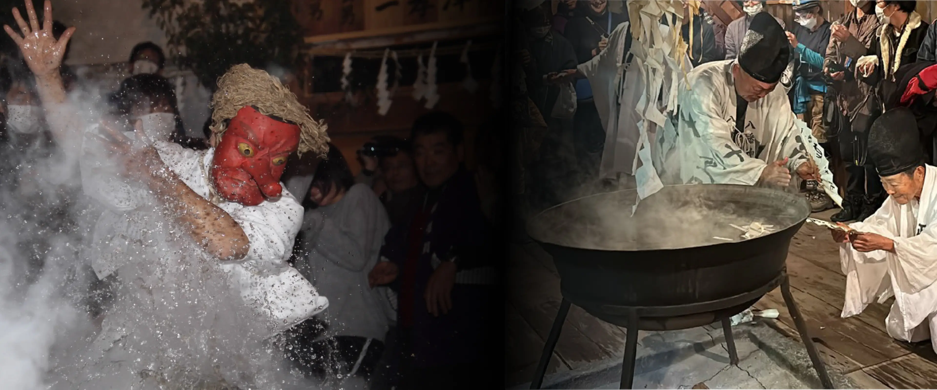 A tengu causing mischief at Shinmei Shrine