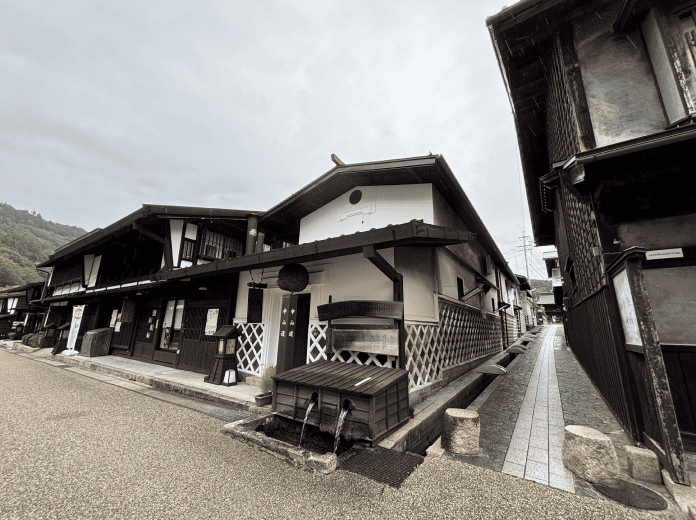 Historic streetscape of a traditional Japanese post town